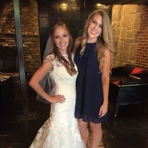 Navy Blue Mini Dress - Size Medium